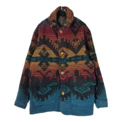90年代 USA製 WOOLRICH ウールリッチ ウールジャケット アウトドア ネイティブ柄(メンズ M)中古 古着 X2675