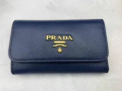 PRADA プラダ 1PG222 キーケース サフィアーノ ブルー