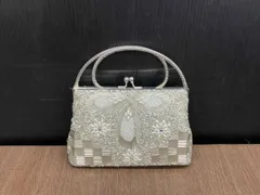女性用　ビーズ　ハンドバック　がま口　バッグ