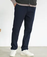 新品 未使用 JIGGYS SHOP(ジギーズショップ)極ラク裏起毛スリムテーパードイージーパンツ 217471 ネイビー