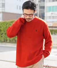 新品 未使用 US.POLO ASSN.(ユーエスポロアッスン)クルーネックシャギーニット 217850 ダークオレンジのサムネイル