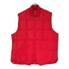 80年代 Eddie Bauer エディーバウアー グースダウンベスト アウトドア レッド(メンズ 42)中古 古着 X2677