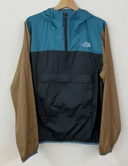 THE NORTH FACE ノースフェイス ナイロンジャケット メンズ M ブルー系 × 茶 ブラウン × グレー Anorak アノラック NF0A3FZL
