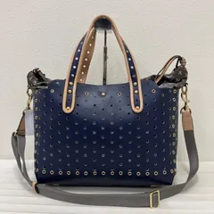 Y8795　russet　ラシット　ハンドバッグ　 3way　ショルダーバッグ　バッグインバッグ　 バッグインポーチ　ネイビー　ブラウン　 モノグラム　総柄　ナイロン　レディース レザーパンチングトートバッグ