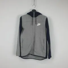 1116 NIKE Tech Fleece グレー フード ジップアップ L