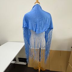 鮮やかな赤に薔薇♪フラメンコ用シージョ（三角ショール）？スカーフor