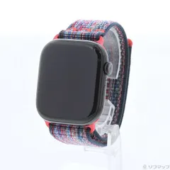 ソフマップ 〔中古品〕 Apple Watch Series 10 GPS 46mm ジェットブラックアルミニウムケース ブルー／レッドNikeスポーツループ【251】
