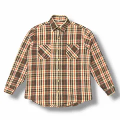 BIG MAC 70's Check Flannel Shirt 70年代 チェック フランネルシャツ ヴィンテージ ビッグマック ブラウン系 L （8073M）