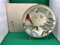 薩摩焼 翔鶴皿 14代沈壽官 鶴の皿 扇形 陶器 - メルカリ