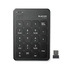 エレコム USB-A テンキー ワイヤレス(レシーバー付属) パンタグラフ 薄型 ブラック TK-TDP019BK