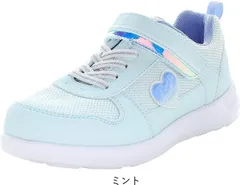 子供靴 スニーカー 女の子 2E キッズ ジュニア おしゃれ 可愛い 通学 ラブラッシュ LUVRUSH スーパースター ムーンスター moonstar tmlv1259 ミント 19～23.5cm
