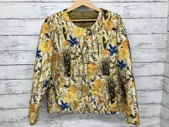 TAION×graniph／ダウンジャケット／リバーシブル／オレンジ／ベージュ／ボタニカル／g191121／収納袋付き／サイズ表記なし