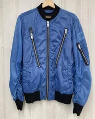 DIESEL MA-1 J-Toshio Bomber Nyron Casual Jacket ディーゼル ボンバーナイロンカジュアルジャケット メンズ S ブルー