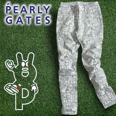 PEARLY GATES ストレッチスキニーパンツ 総柄 ニコちゃん サイズ2