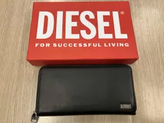 DIESEL 長財布　レザー　ラウンドジップ　ブラック