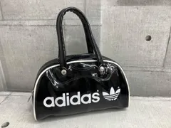 adidas/ﾊﾝﾄﾞﾊﾞｯｸﾞ/80s ﾃﾞｻﾝﾄ製 ｴﾅﾒﾙ ﾌﾞﾗｯｸ