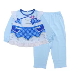『キミとアイドルプリキュア♪』パジャマ キッズ 長袖 なりきり 変身パジャマ [ 女の子 女児 子供 【サックス 110cm 】☆彡 d0792285
