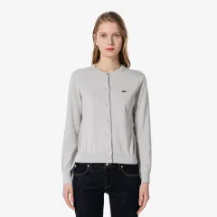 LACOSTE ラコステ ベーシック クルーネック カーディガン 36サイズ AF132E