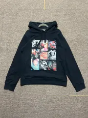 KENZO ブラック プリント フーディー Tシャツ M