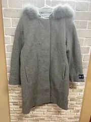 A【A25-19】◇   Zelal   9ARサイズ   ファー付きコート　グレー