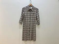 BURBERRY LONDON BLUE LABEL バーバリー ロンドン ブルーレーベル 長袖ワンピース シャツワンピース size:40 FM54-536 ノバチェック柄 