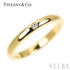 ティファニー K18YG ダイヤモンド リング スタッキングバンド D1p