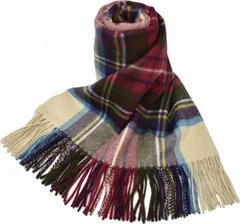 マフラー ジョンストンズ カシミヤ100% スコットランド製 マルチカラー色 Johnstons bowl 33226QWA000056KU0010