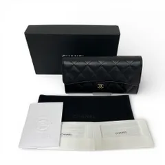 CHANEL シャネル 長財布 キャビアスキン マトラッセ クラシック ロング フラップ ウォレット A80758