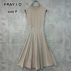 FRAY I.D アイレットプリーツ ニット ワンピース ノースリーブ FREE ★ ◇■