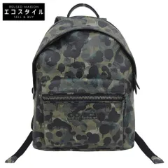 COACH コーチ 美品 チャーター バックパック カモフラ リュック・デイパック メンズ ブラック×グリーン C5304