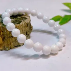 5点おまとめ専用出品【E17616】ホワイトオニキス　8㎜　 天然石 ブレスレットなど全5点