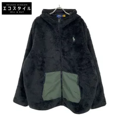POLO RALPH LAUREN ポロ ラルフローレン ﾌﾞﾗｯｸ×ｸﾞﾘｰﾝ Hybrid Full-Zip Hoodie XXL