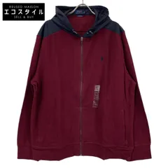 POLO RALPH LAUREN ポロ ラルフローレン ﾎﾞﾙﾄﾞｰ ﾅｲﾛﾝ切替 ﾆｯﾄｼﾞｯﾌﾟﾊﾟｰｶｰ XXL