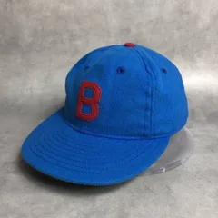 PQ096◇EBBETS FIELD : 90's USA製 FLANNELS BASEBALL CAP◇