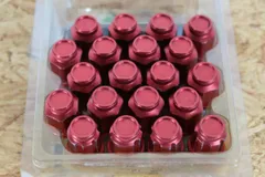 ＜美品＞TPI ティーピーアイ アルミ合金 ジュラルミン 軽量 ナット レッド 20個セット