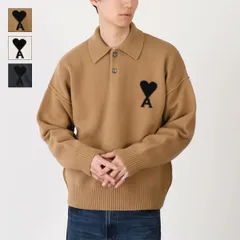 AMI ALEXANDRE MATTIUSSI AMI DE COEUR アミパリス Ami De Coeur メリノウールフェルトニット ポロ