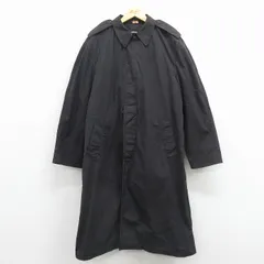 XL/古着 長袖 ミリタリー コート メンズ 80年代 80s ロング丈 USA製 黒 内側ボア【spe】 25dec06