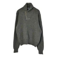 Polo by Ralph Lauren ポロ ラルフローレン ハーフジップ ショールカラー ウールセーター グレー(メンズ XL)中古 古着 X2696