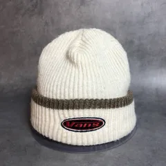 PQ101◇VANS : 90's archive ビーニー ニットキャップ◇アイボリー系 Y2K オールドバンズのサムネイル
