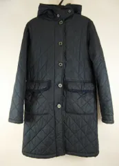 【USED/BC】MACKINTOSHマッキントッシュ キルティングフーデットコート ネイビー サイズ36