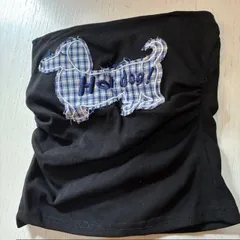 Miss・Na studio パッチワーク刺繍 ダックスフント チューブトップ