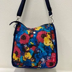 8848　ace.　mika ninagawa　エース　ミカニナガワ　蜷川実花　ショルダーバッグ　ブルー　青　ショルダーバッグ　花柄　フラワー　レディース　軽量　カジュアル　シンプル　きれいめ　ポケット多数のサムネイル