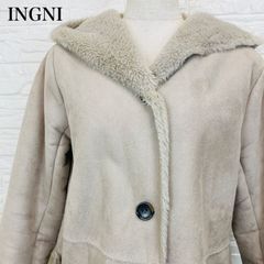 INGNI イング コート アウター ふわふわ フード ベージュ 0125Kのサムネイル