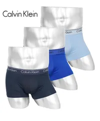 新品 未使用 並行輸入 Calvin Klein カルバンクライン 下着 【3枚セット】MICRO STRETCH メンズ ローライズボクサーパンツ 510364 【B】Nショアラインブルーセット