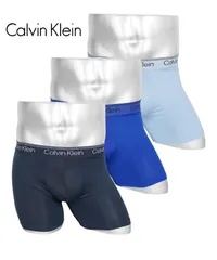新品 未使用 並行輸入 Calvin Klein カルバンクライン 下着 【3枚セット】MICRO STRETCH メンズ ロングボクサーパンツ 510365 【B】Nショアラインブルーセット