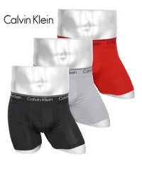 新品 未使用 並行輸入 Calvin Klein カルバンクライン 下着 【3枚セット】MICRO STRETCH メンズ ロングボクサーパンツ 510365 【B】Nブラックマルチセット