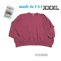 HH01888　USA製フルーツオブザルーム無地スウェットトレーナーXXXLレッドHH01888