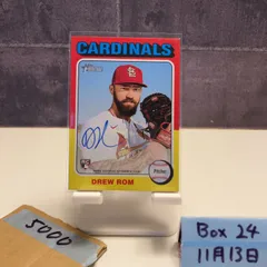 2024 Topps Heritage Drew Rom 直筆サインカード St. Louis Cardinals RC ルーキー Rookie カード