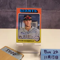2024 Topps Heritage Tyler Fitzgerald 直筆サインカード San Francisco Giants RC ルーキー Rookie カード