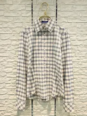 BURBURRY BLUE LABEL バーバリー ブルーレーベル ホワイトノバチェックシャツ  38